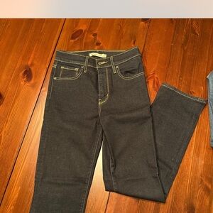 Levi's Indigo High Rise Straight Jeans